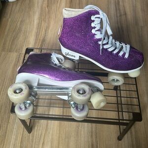 Crazy Skates - GLAM purple glitter skates